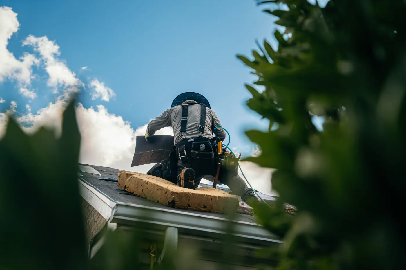 Tarping and dry-in on a Boggstown commercial roof